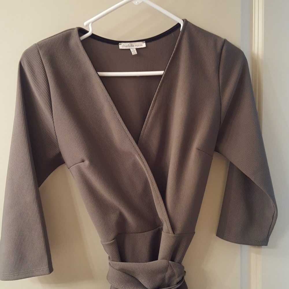 Olive Green Half-Sleeve Dress